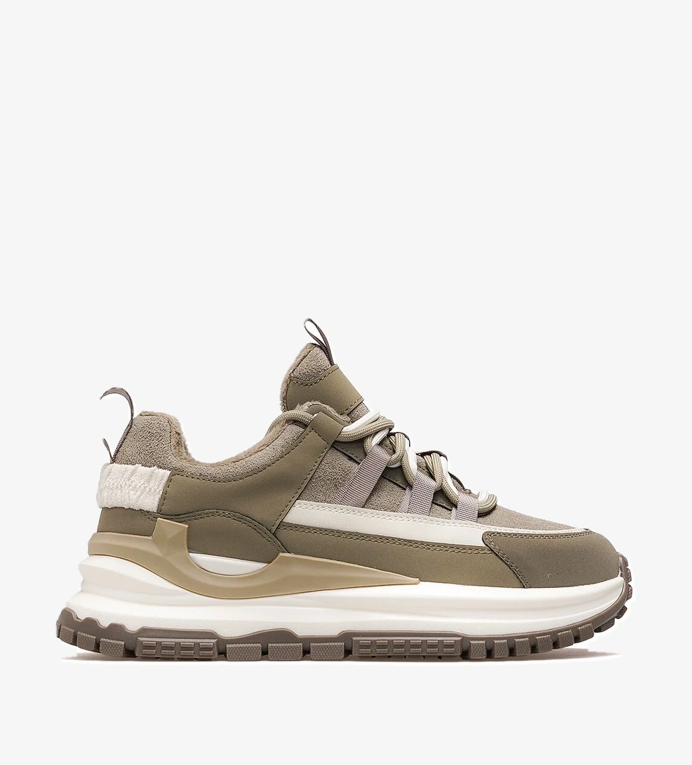 Kadın İçi Polarlı Sneaker Günlük Ayakkabı 25k 25k331 Z Yeşil