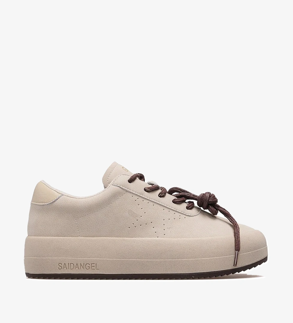 Kadın Deri Sneaker Ayakkabı 25k 25k372 Z Nubuk Bej