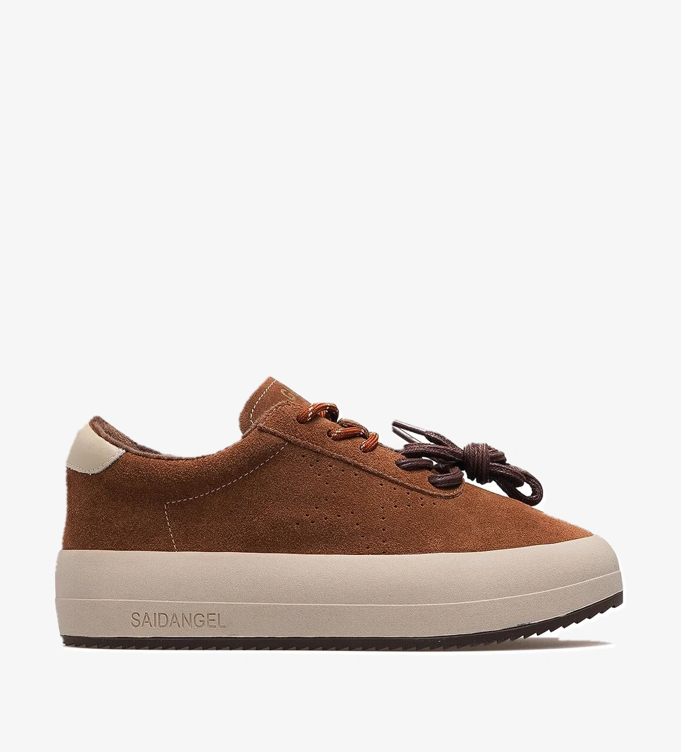 Guja Kadın Deri Sneaker Ayakkabı 25k 25k372 Z Camel Bej Nubuk model görseli