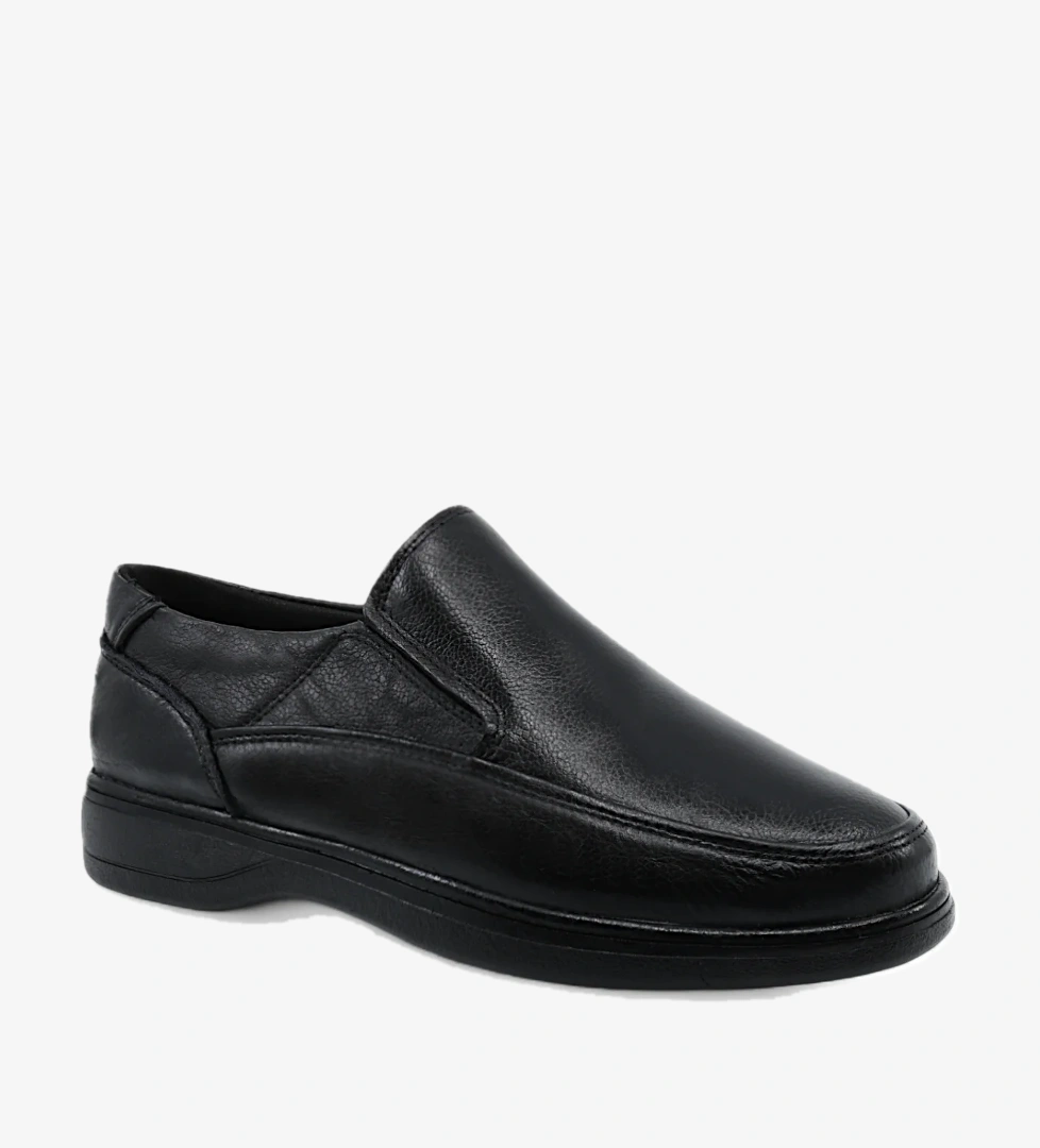 Khayt Grade Hakiki Deri Ortopedik Lastikli Kaymaz Taban Erkek Ayakkabı model görseli