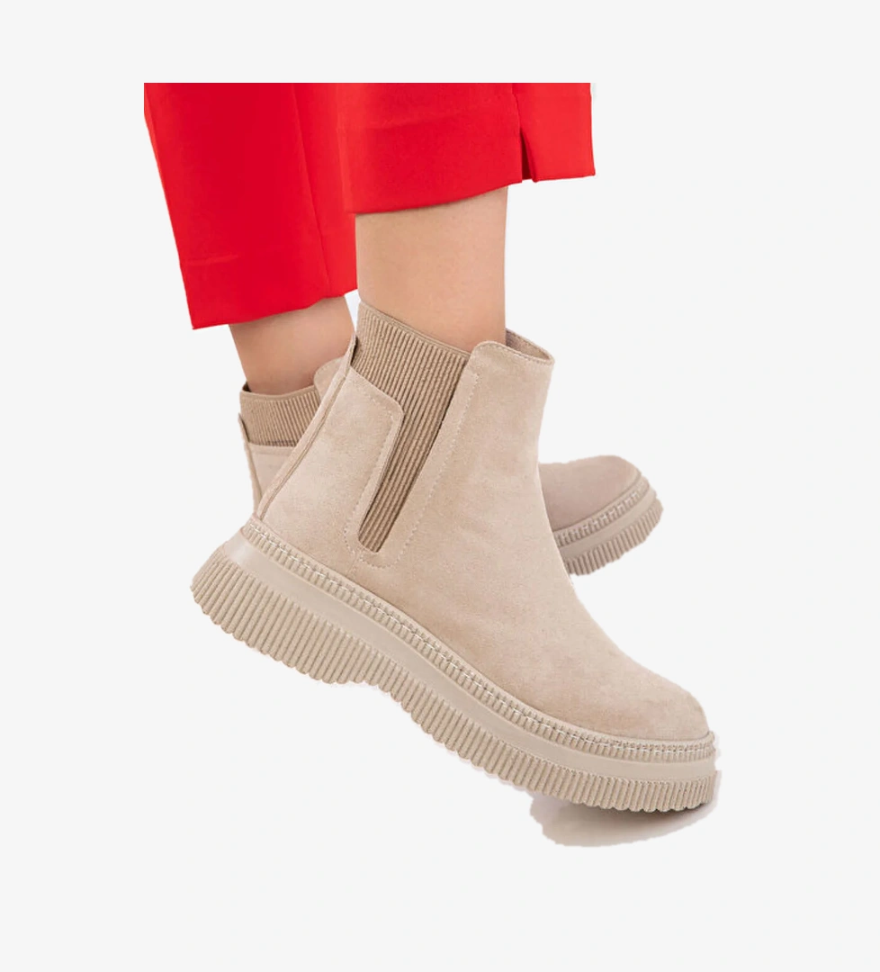 Artshoes Kadın Süet Bot Lastikli Detaylı Kaymaz Taban 4010-116-0014 model görseli