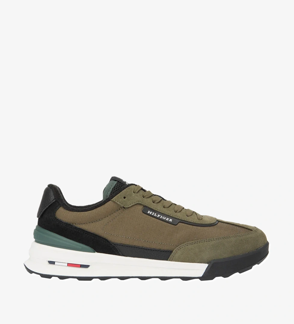Tommy Hilfiger RETRO RUNNER MIX Haki Erkek Sneaker