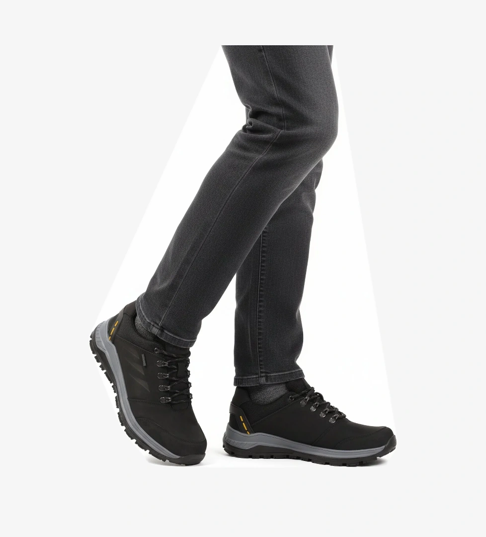 Walkway Siyah Kum Hakiki Deri Bağcıklı Su İtici Erkek Outdoor Ayakkabı model görseli