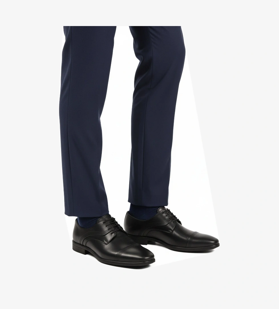 Aspor Siyah Hakiki Deri Bağcıklı Erkek Klasik Ayakkabı - Görsel 1