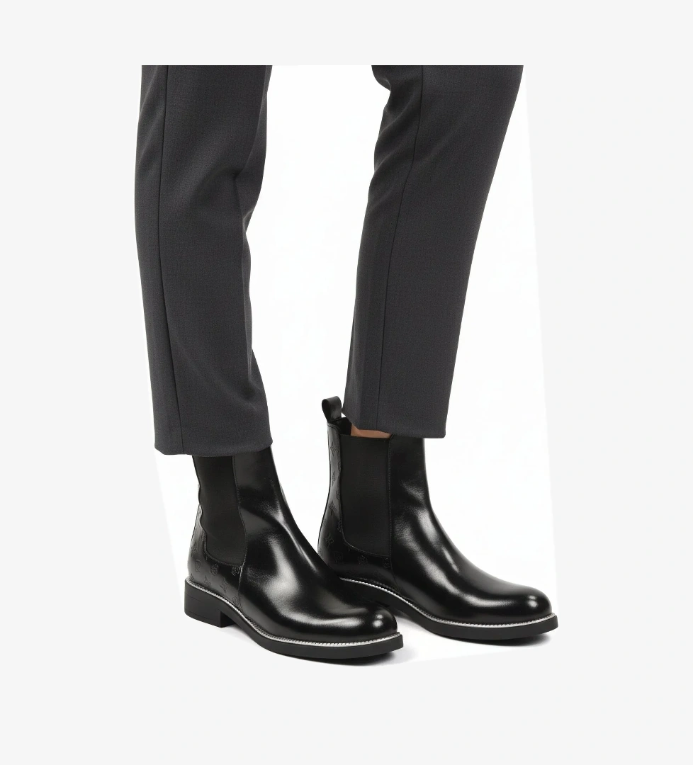 Siyah Kürklü Kadın Topuklu Bot - Görsel 1