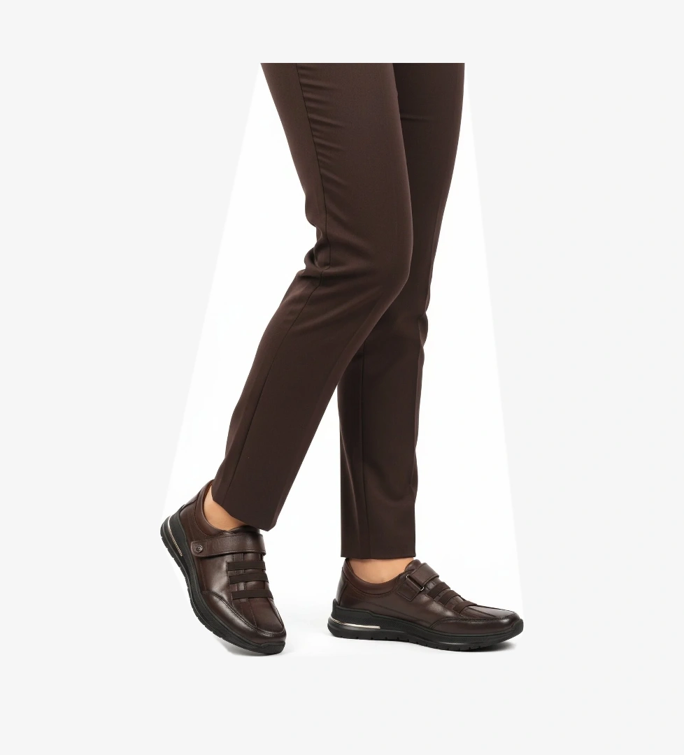 Aspor Kahve Cırtlı Hakiki Deri Kadın Casual Ayakkabı