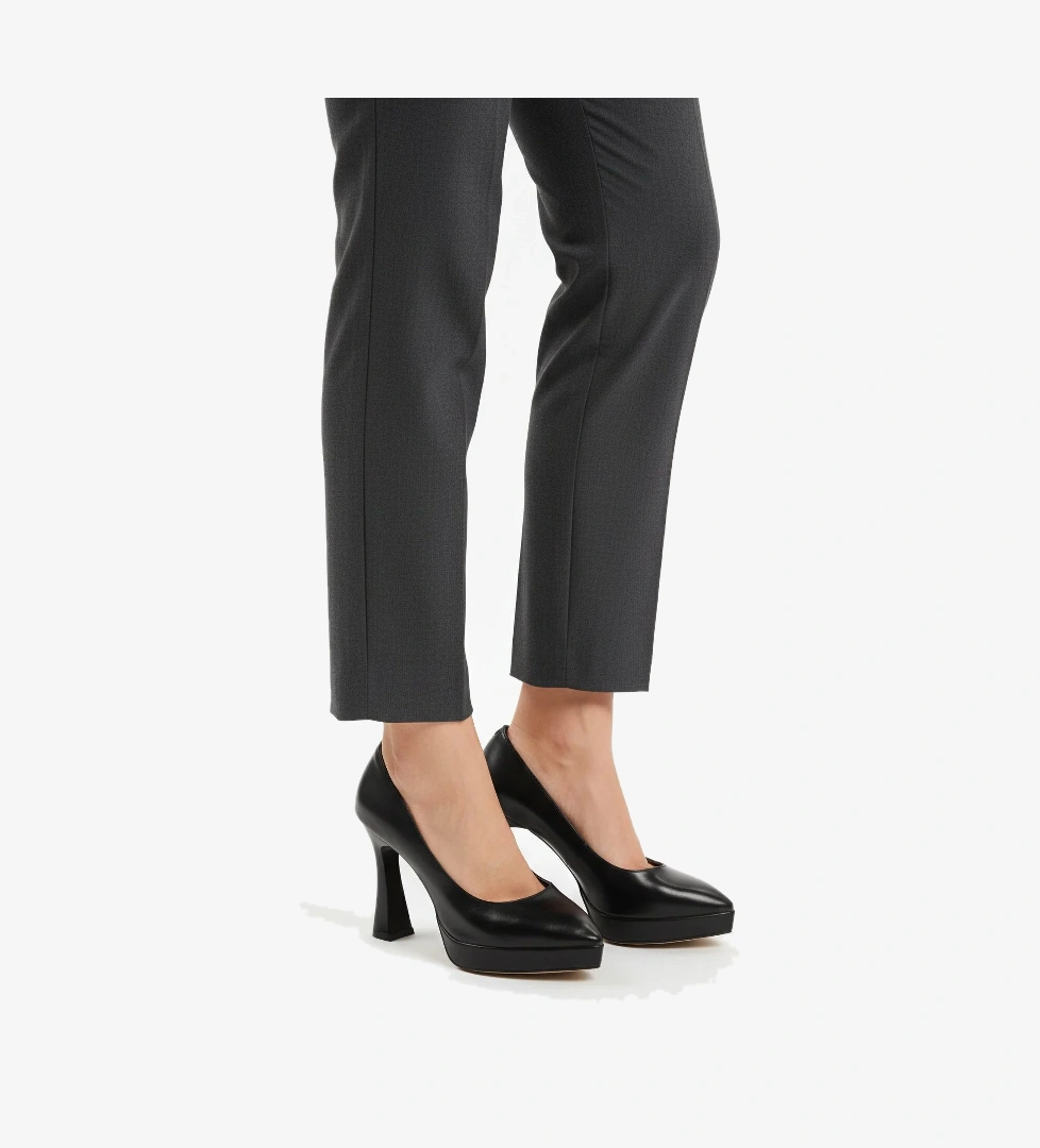 Aspor Siyah Kadın Platform Topuklu Ayakkabı