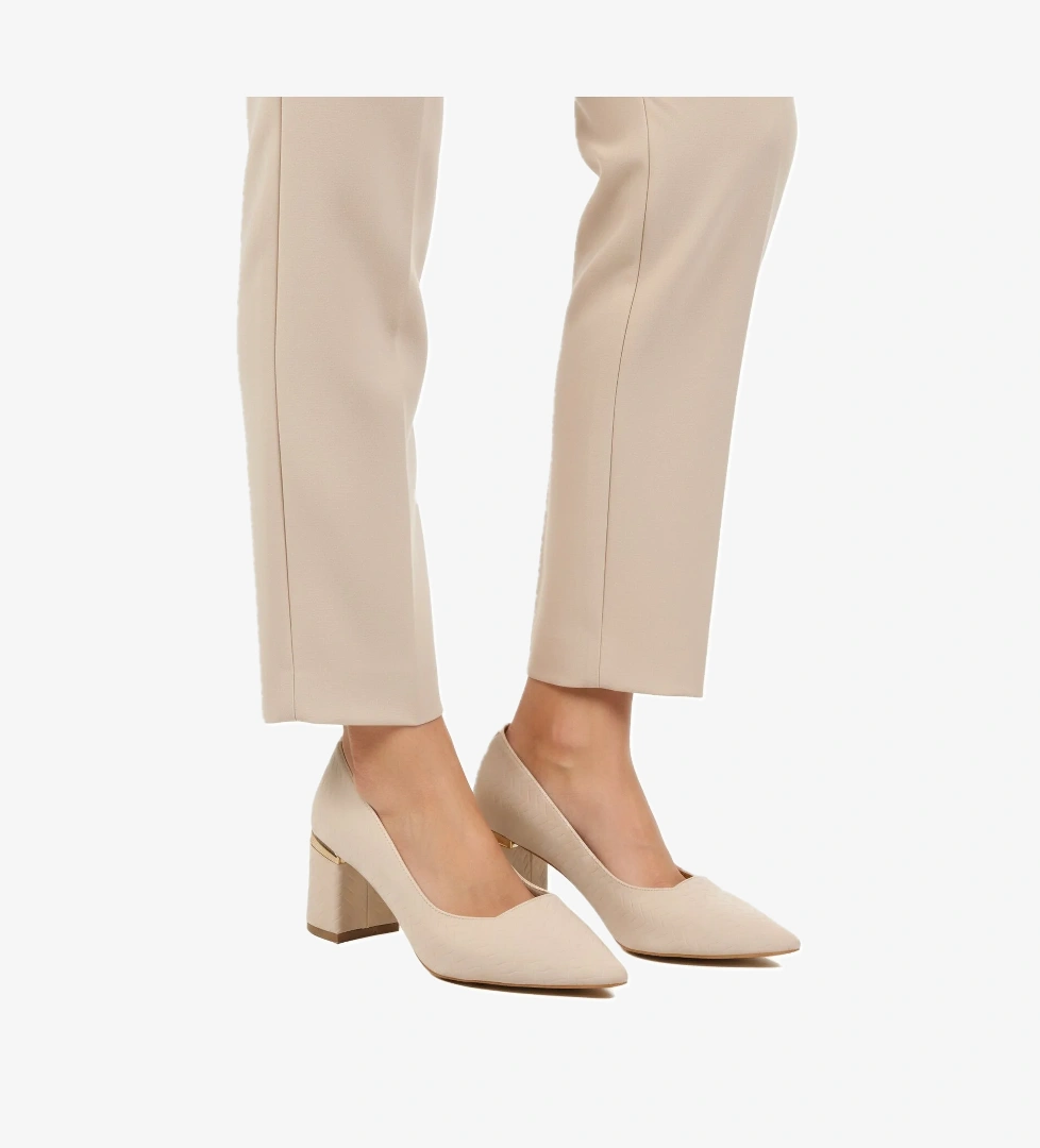 Aspor Bej Kadın Topuklu Ayakkabı