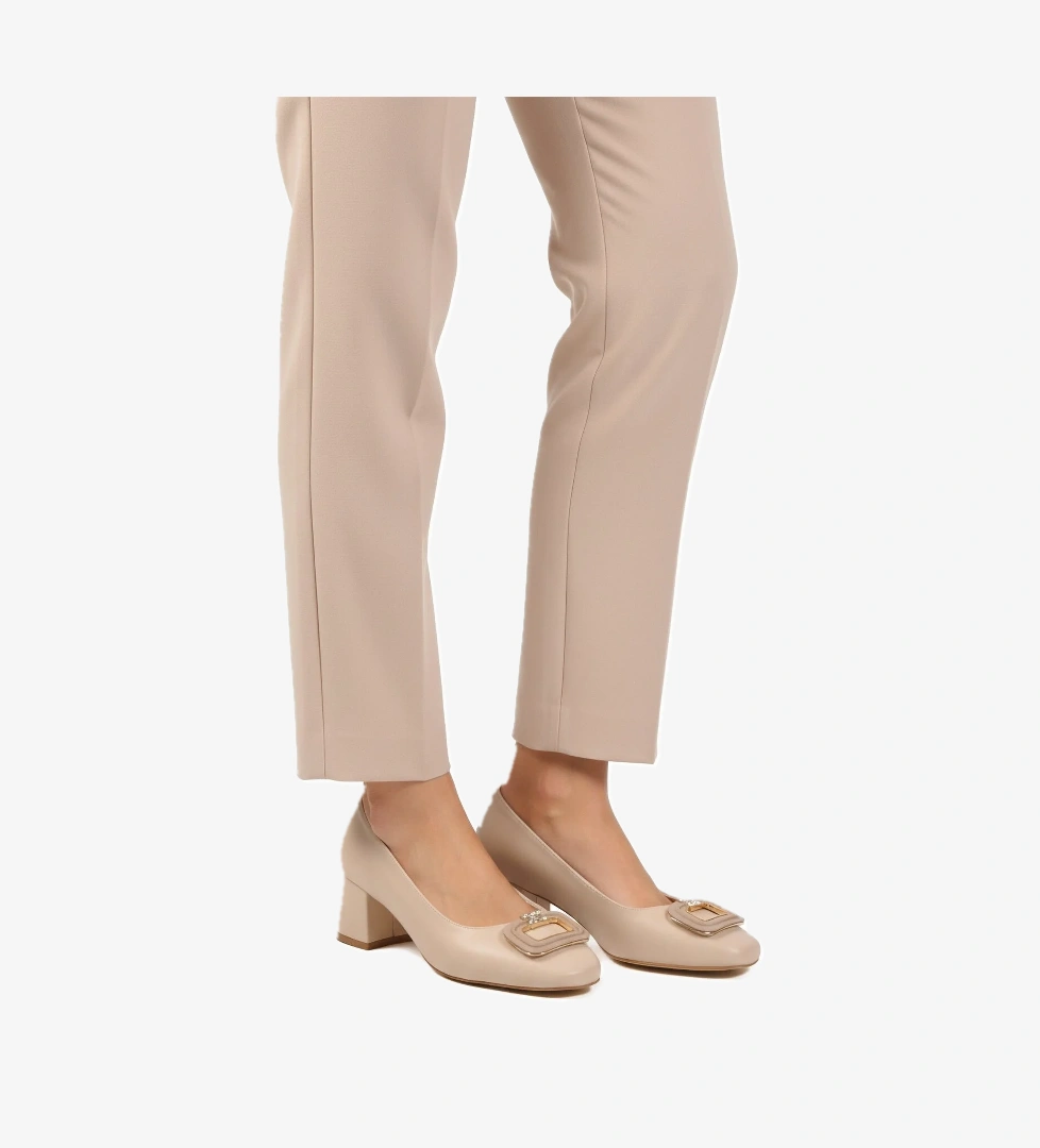 Aspor Bej Kadın Topuklu Ayakkabı