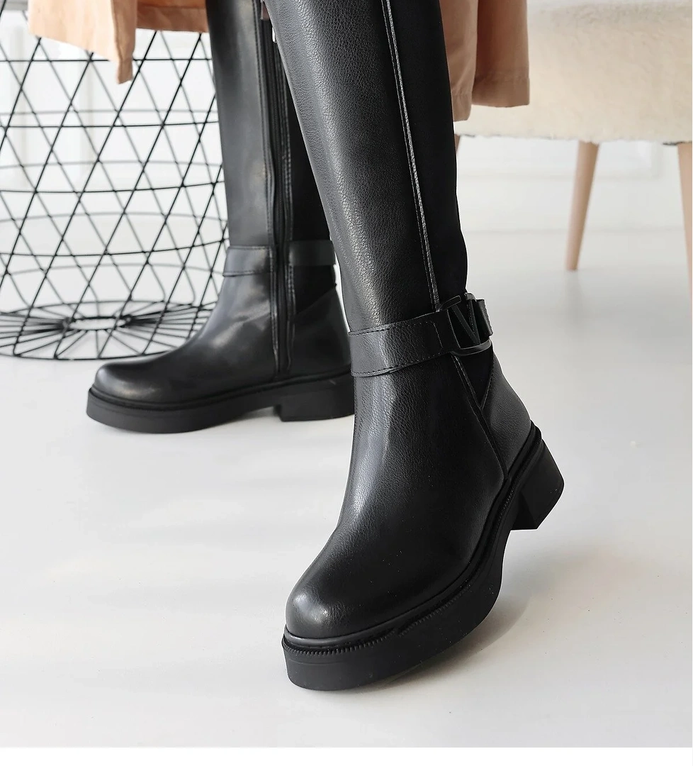 Pabucmarketi Siyah Kadın Topuklu Çizme model görseli