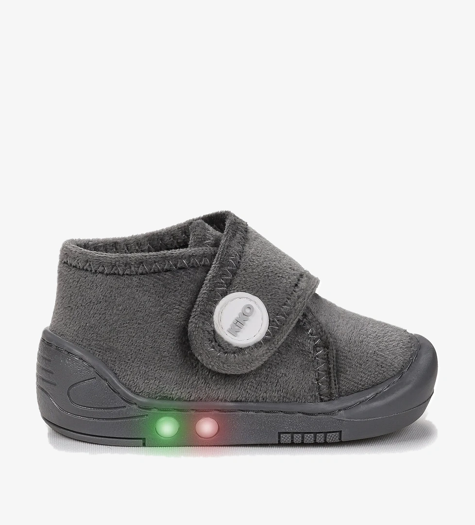 Petri Günlük Işıklı Kız Bebek Ev Okul Kreş Panduf Gri