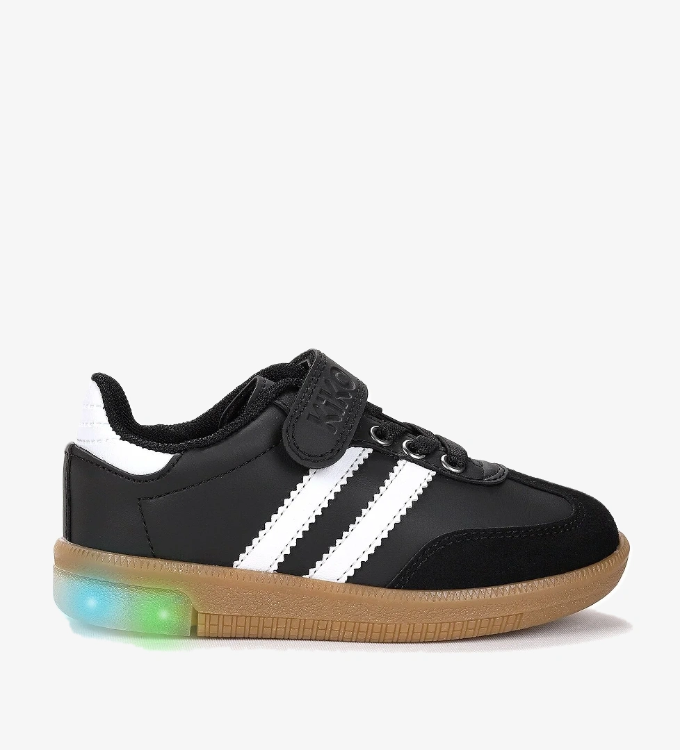 Renis Günlük Cırtlı Işıklı Kız Çocuk Spor Ayakkabı Siyah - Beyaz