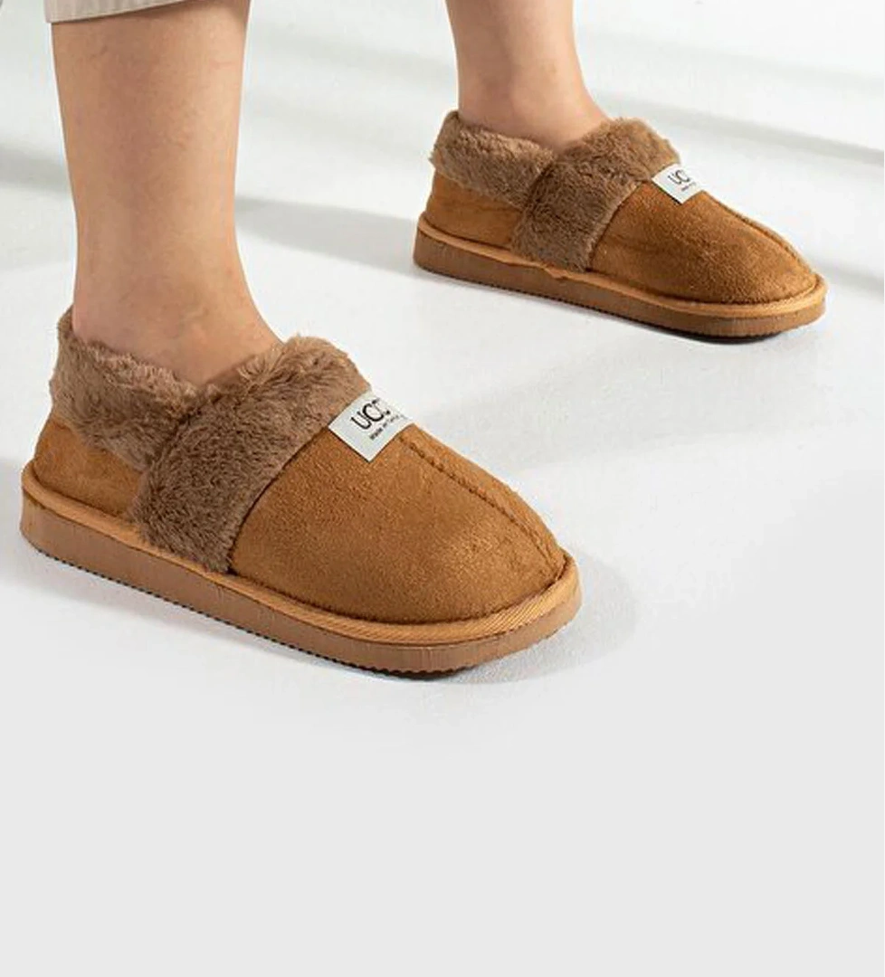 Kadın İçi Tüylü Yumuşak Rahat Kaydırmaz Panduf Ev Ayakkabısı Unisex 1021-124-0002