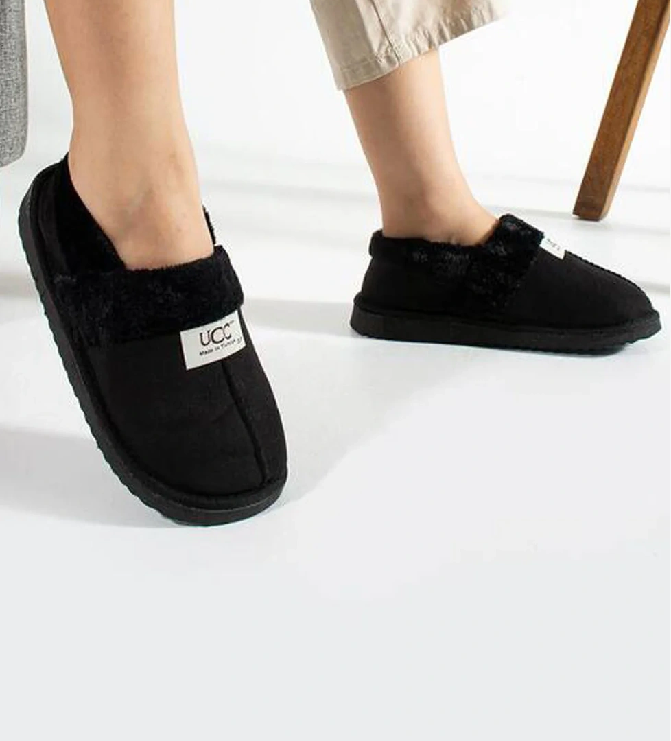 Gob London Kadın İçi Tüylü Yumuşak Rahat Kaydırmaz Panduf Ev Ayakkabısı Unisex 1021-124-0002 model görseli