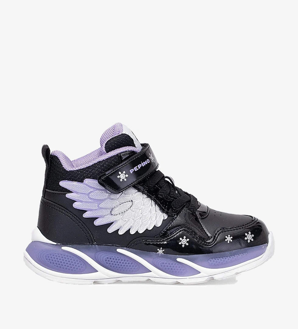 Pepino Fk25-2040 Filet Kız Çocuk Sneaker Bot Siyah Gümüş - Lila model görseli