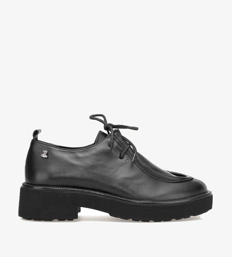 2411550K Kadın Hakiki Deri Casual Ayakkabı Siyah