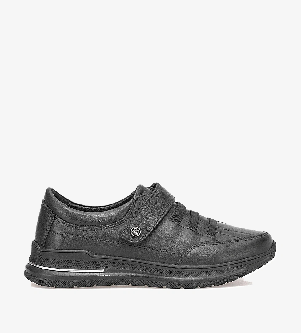 Ayakkabı Fuarı Elit ERLMAR058 Kadın Hakiki Deri Ortopedik Casual Ayakkabı Siyah model görseli