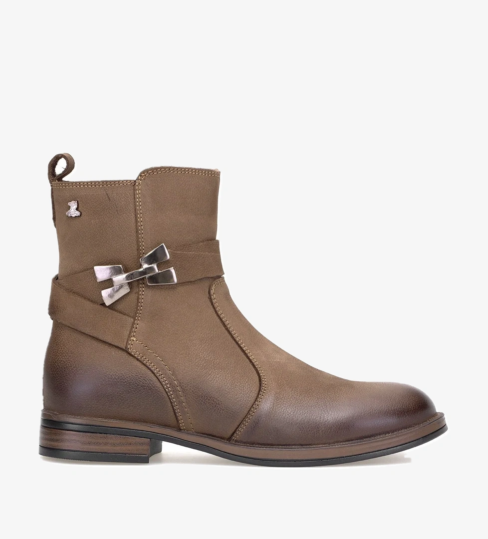 2552703K Kadın Hakiki Deri Klasik Bot Vizon