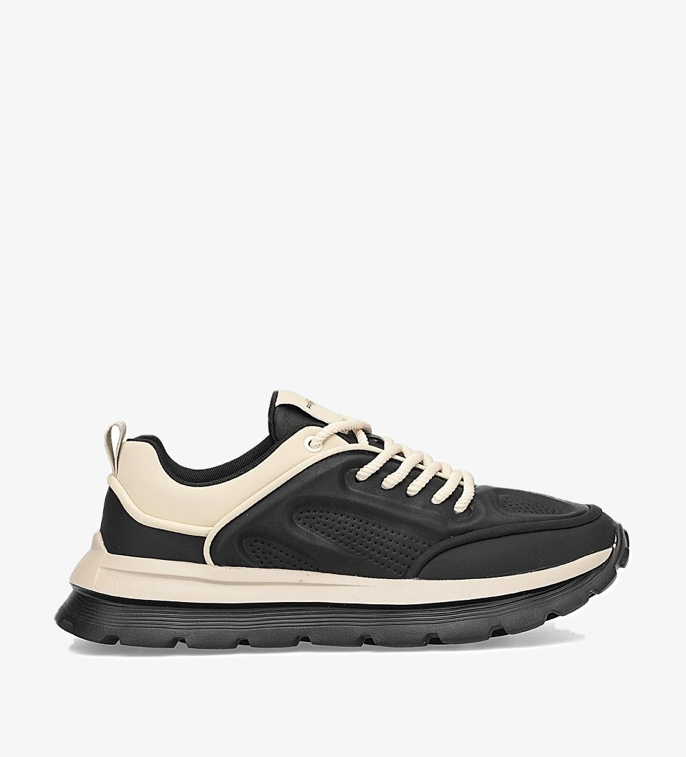 M.p 252-6158mi Erkek Casual Ayakkabısı Siyah Bej model görseli