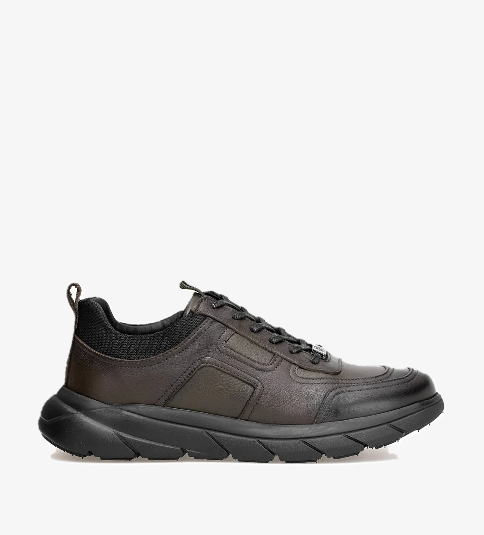 Marcomen 152-22368 Erkek Hakiki Deri Casual Ayakkabı Haki Siyah model görseli