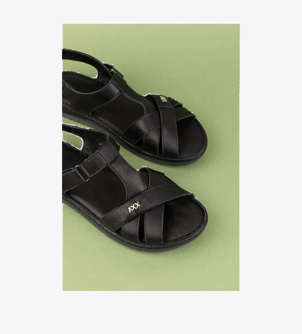 Gondol Kundura Gondol Kundura Siyah Gondol Hakiki Deri Rahat Günlük Sandalet asy.710 Flo'da! Siyah - 1. görsel