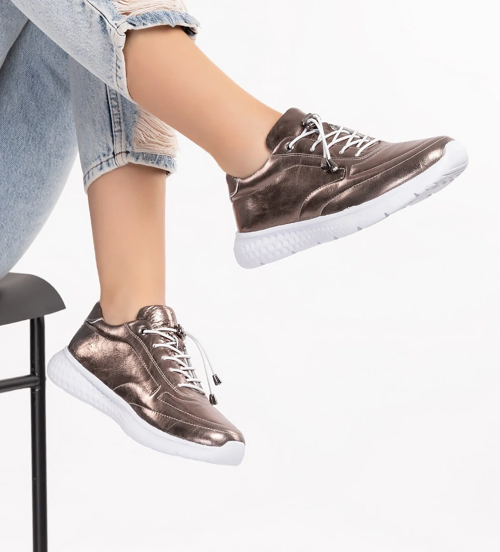 Gondol Kundura Gri Gondol Kundura Gondol İçi Dışı Hakiki Deri Faylon Taban Hafif Spor Ayakkabı es.110