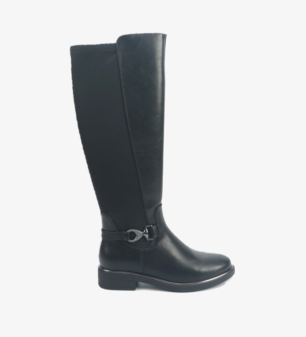 326048.Z 5PR Siyah Kadın Düz Çizme - Görsel 1