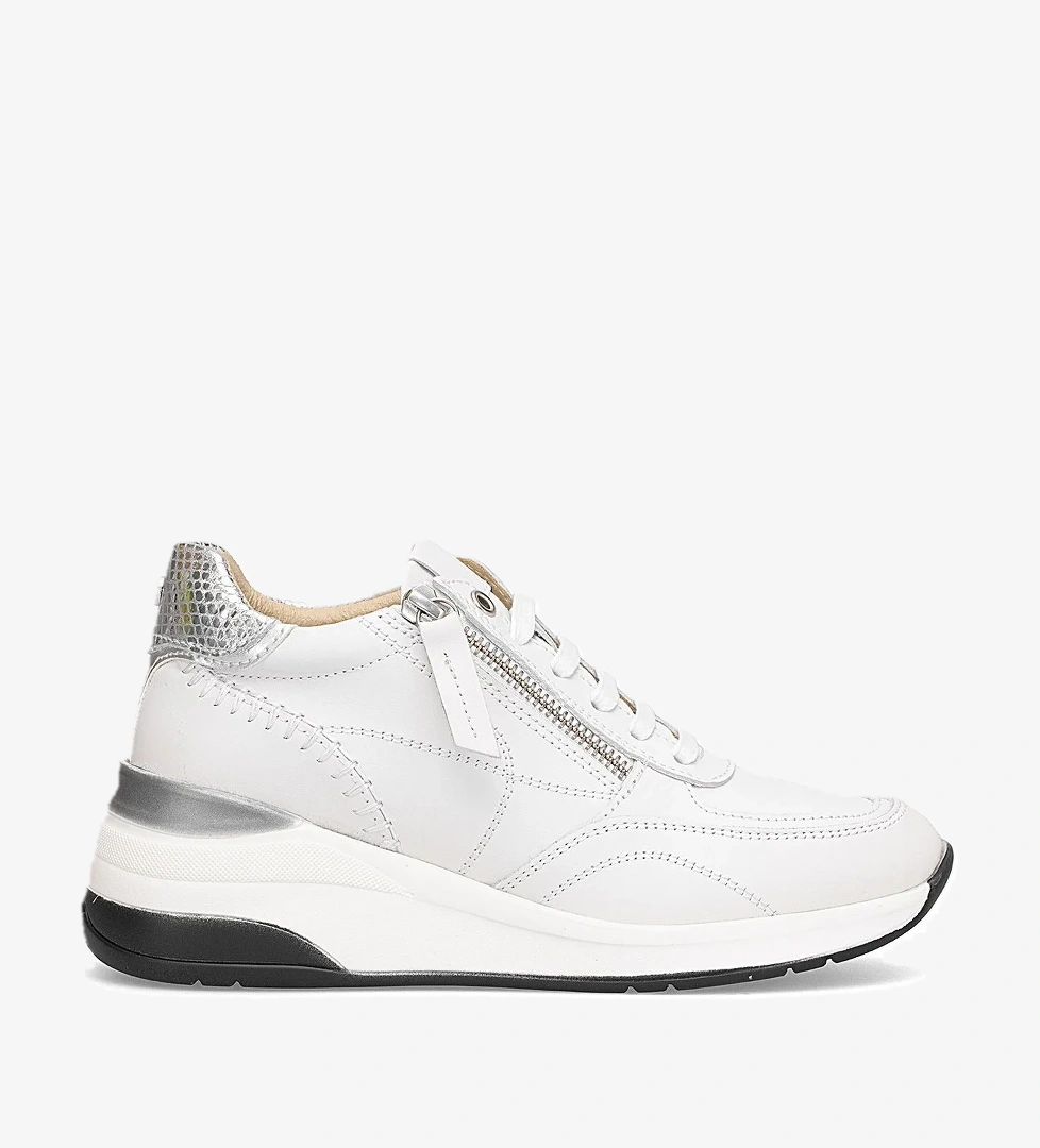 D25KA-7300 Kadın Hakiki Deri Dolgu Topuk Ayakkabı Beyaz - Görsel 1