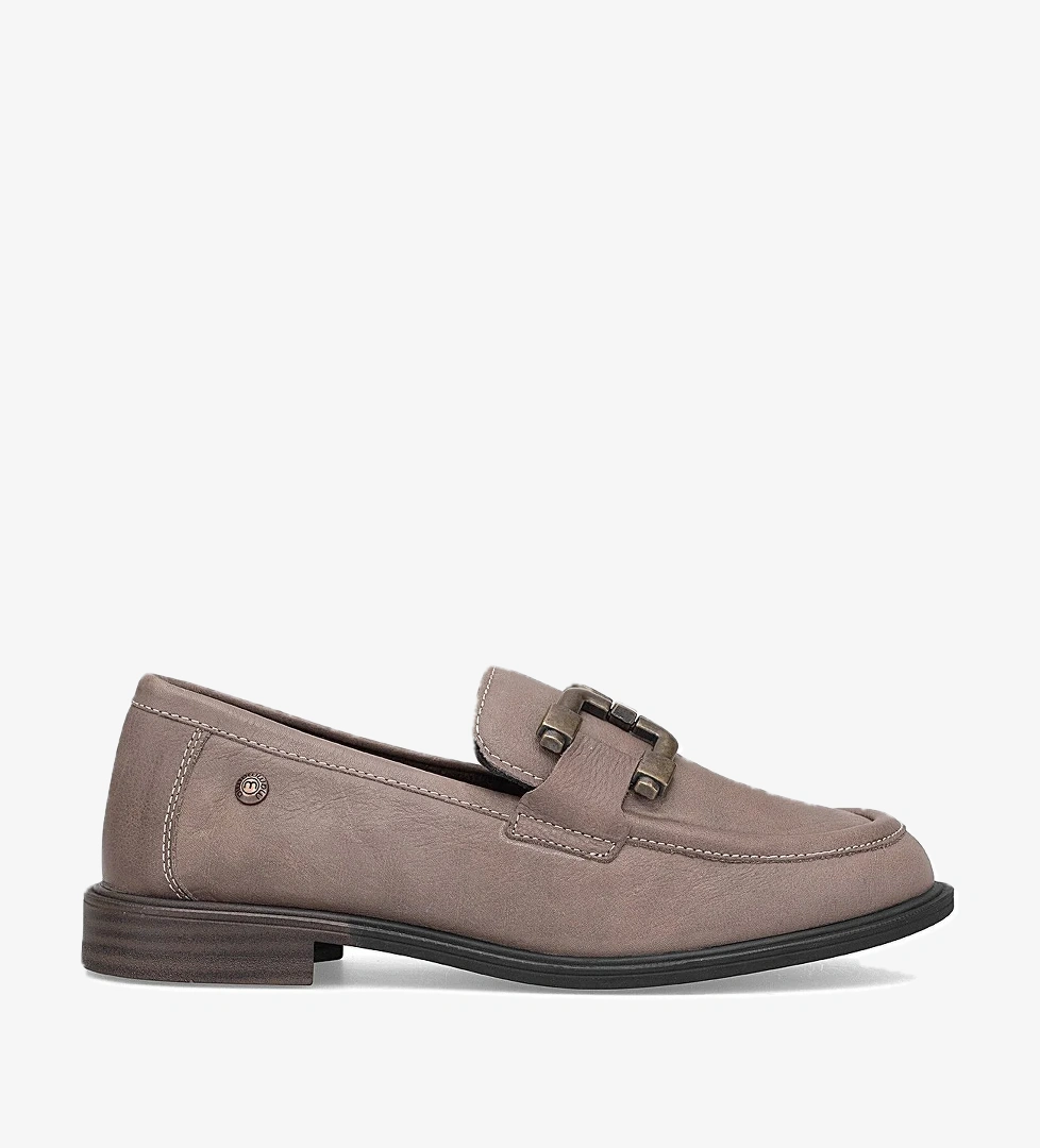 D25KA-3415 Kadın Hakiki Deri Casual Ayakkabı Vizon