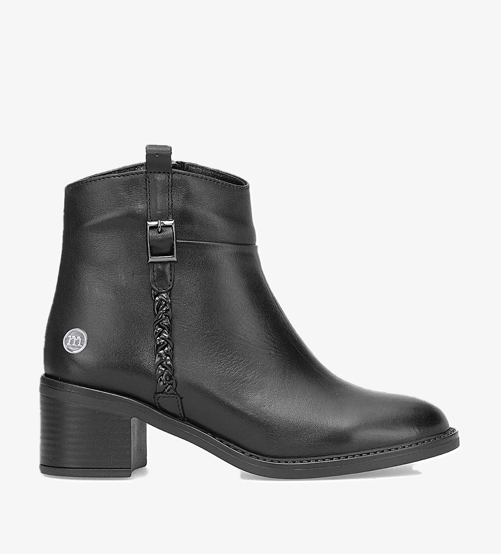 Mammamia D25KB-8025 Kadın Hakiki Deri Topuklu Bot Siyah model görseli