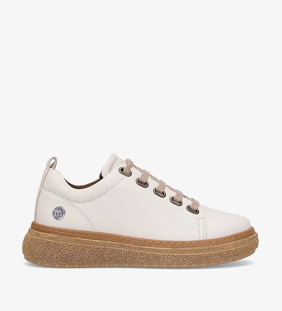 Mammamia D25ya-120 Kadın Hakiki Deri Casual Ayakkabı Kemik Siyah model görseli