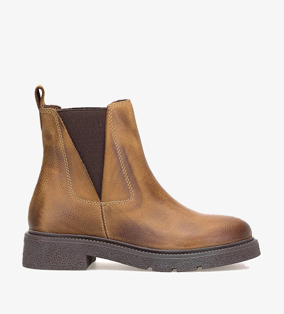 Mammamia D25kb-8335 Kadın Hakiki Nubuk Deri Chelsea Bot Siyah Taba model görseli