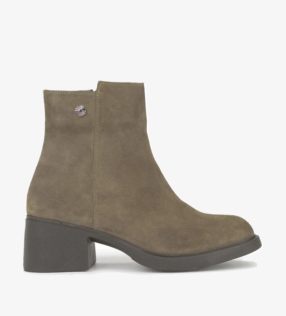 Kadın Hakiki Deri Bot 153359Z6212 Vizon - Görsel 1