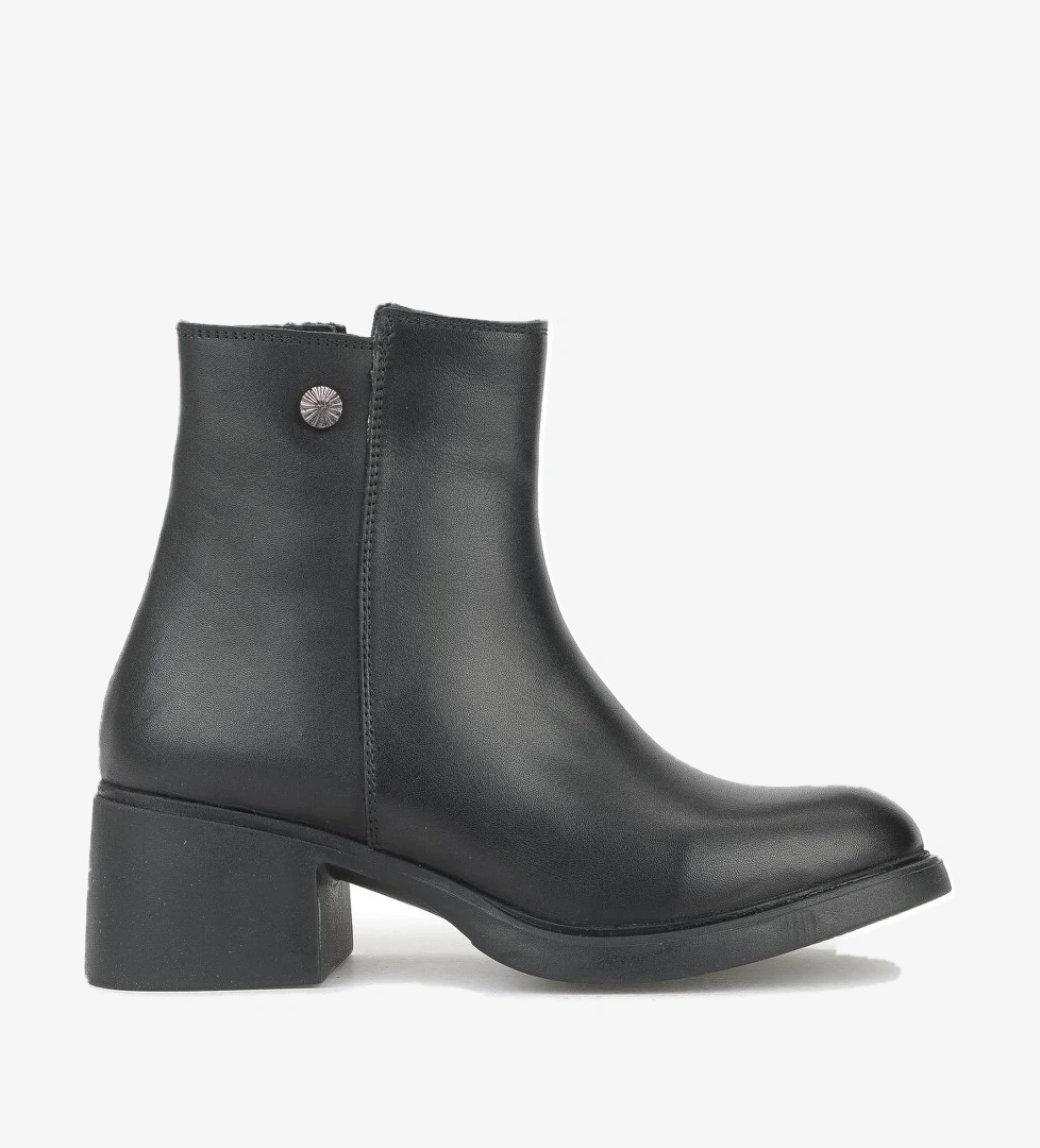 Kadın Hakiki Deri Bot 153359Z621 Siyah