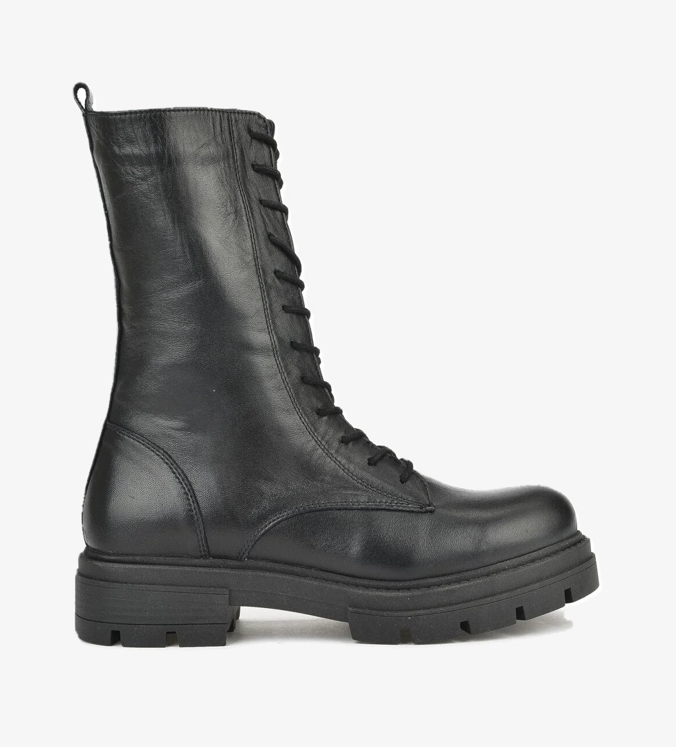 Kadın Hakiki Deri BOT 15319Z66358 Siyah