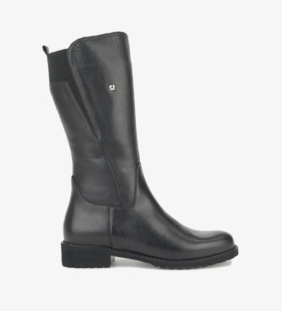 Kadın Hakiki Deri Çizme 15319Z88042 Siyah