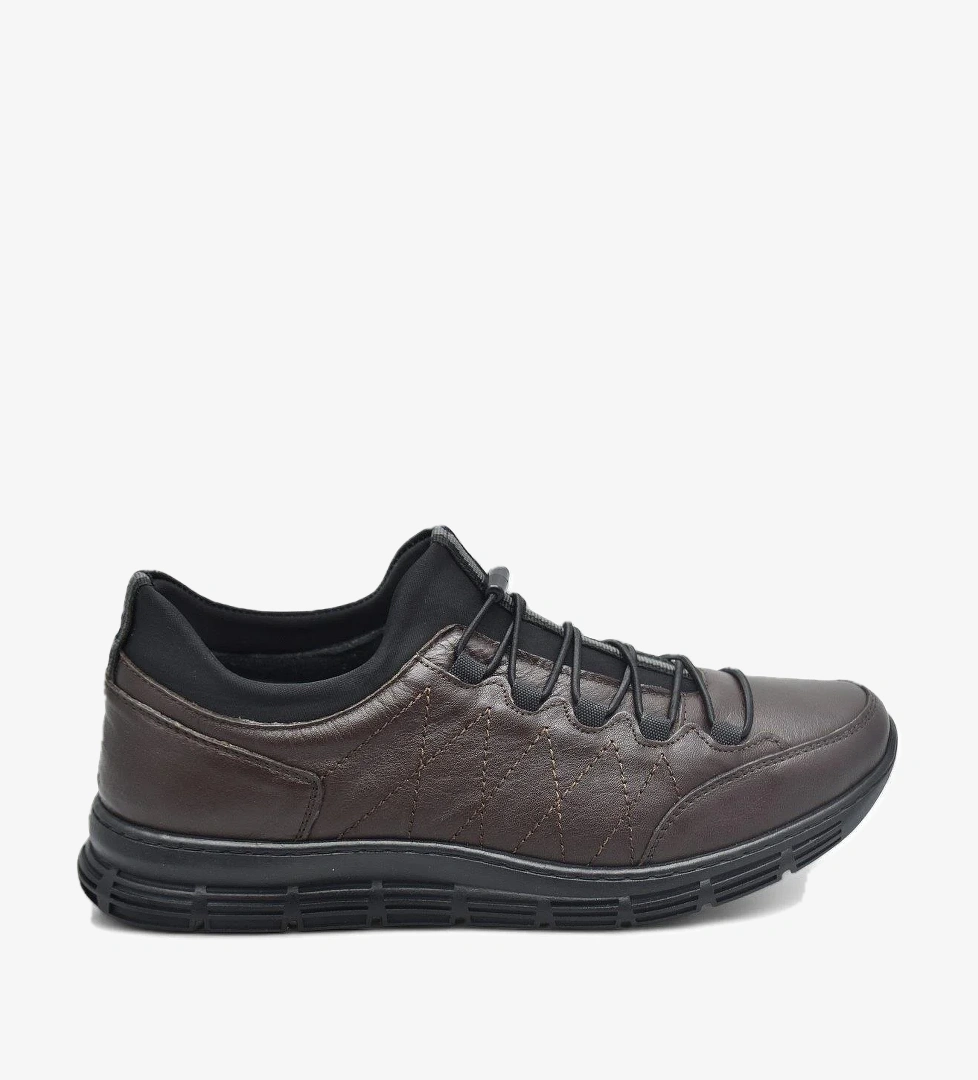 3216 Ortopedik Taban Günlük Hakiki Deri Erkek Ayakkabı Kauçuk Taban Casual Ayakkabı - Görsel 1