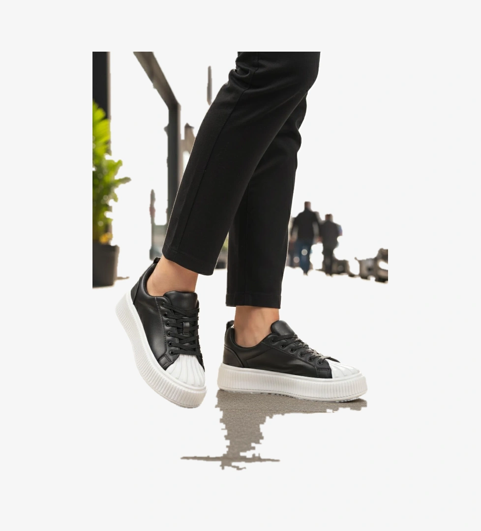 Ayk's Grov 410 G Siyah-Beyaz Mevsimlik Sneaker