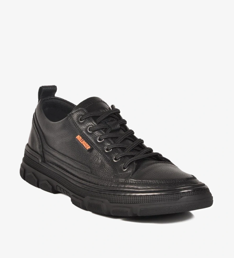 260081 M Siyah Floter Hakiki Deri Erkek Günlük Ayakkabı