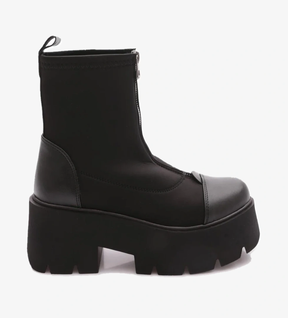 Pm08-K606 Kadin Fermuar Detayli Bot - Görsel 1