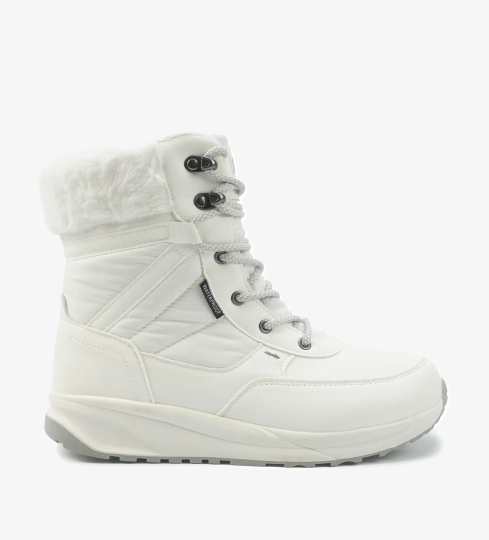 AFTER 5PR Beyaz Kadın Kürklü Bot - Görsel 1
