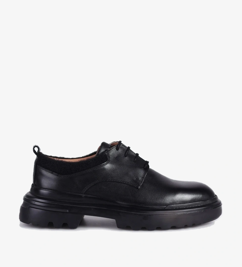Fabrika Siyah Erkek Deri Klasik Ayakkabı FLOW-DARBY model görseli