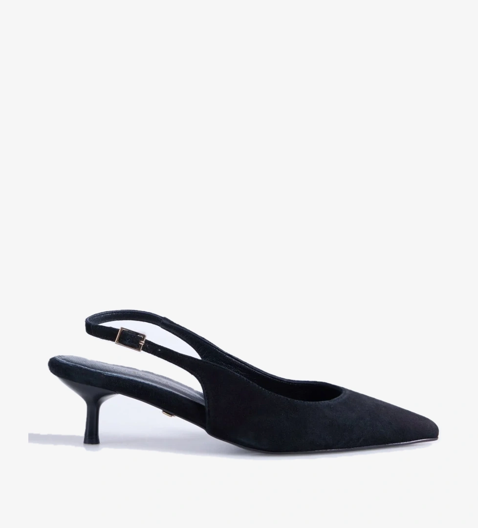 Deri Siyah Kadın Topuklu Ayakkabı D-KITTEN-ILSA