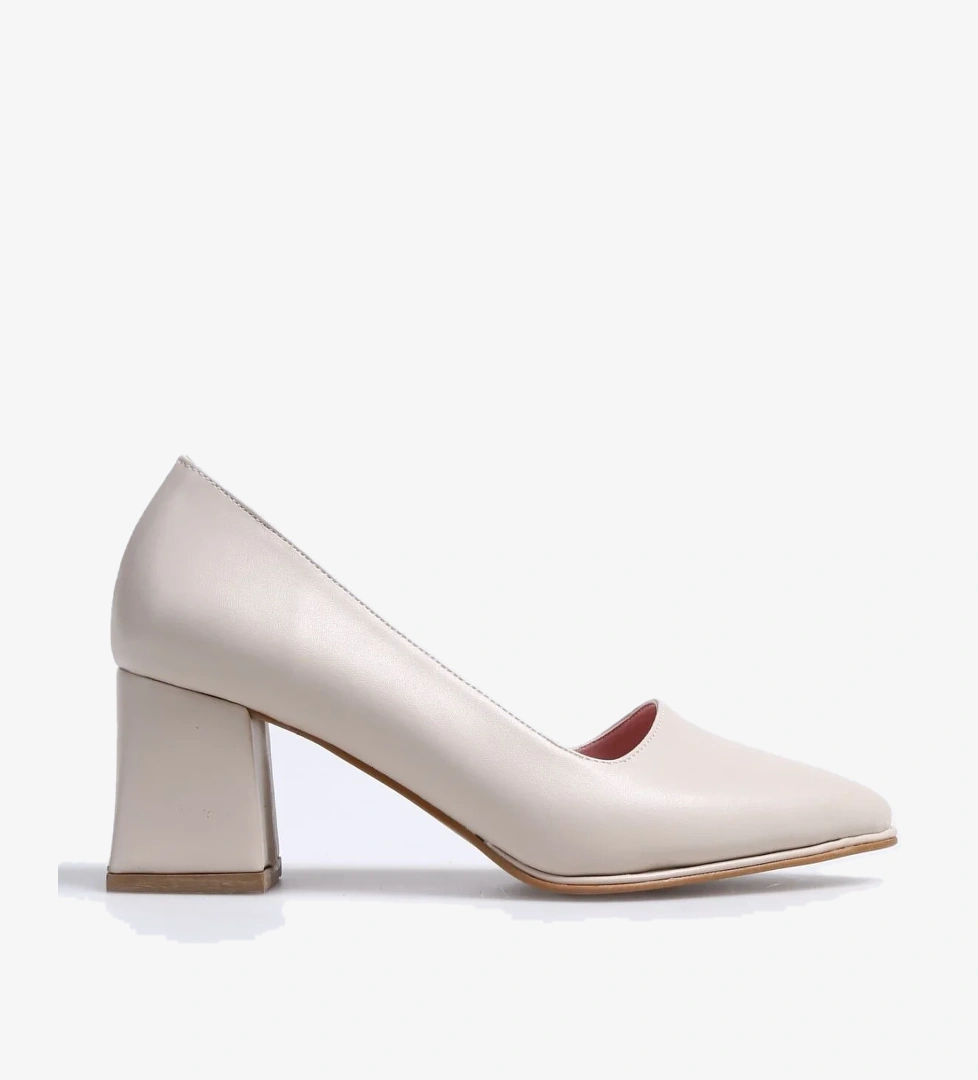 Fabrika Ekru Kadın Topuklu Ayakkabı LILY model görseli