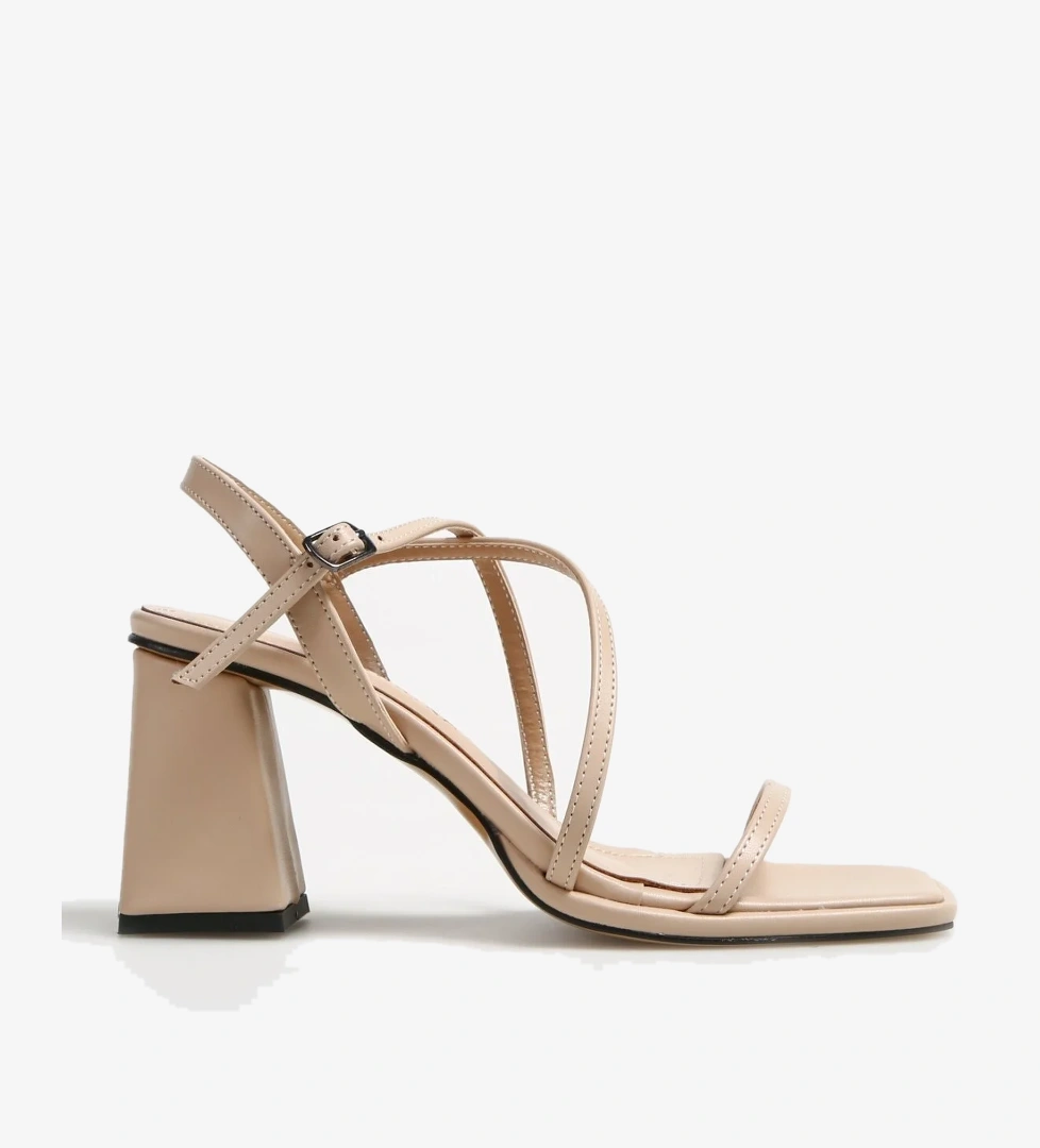 Bej Kadın Topuklu Sandalet VELMA - Görsel 1