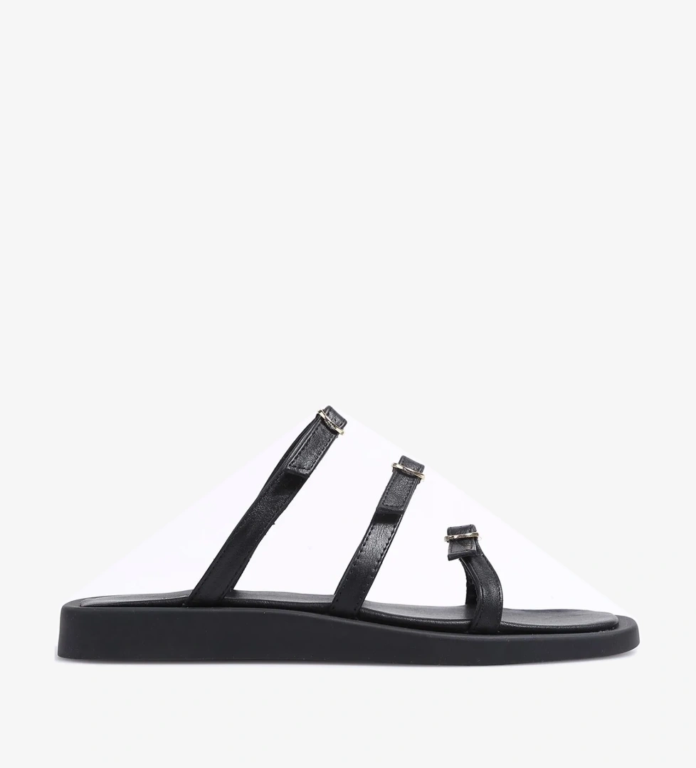 Fabrika Fabrika Siyah Kadın Deri Sandalet TAIRE Sandalet & Terlik | Flo Siyah - 1. görsel