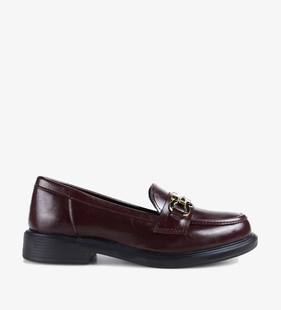 Fabrika Rugan Bordo Kadın Loafer FALLON model görseli