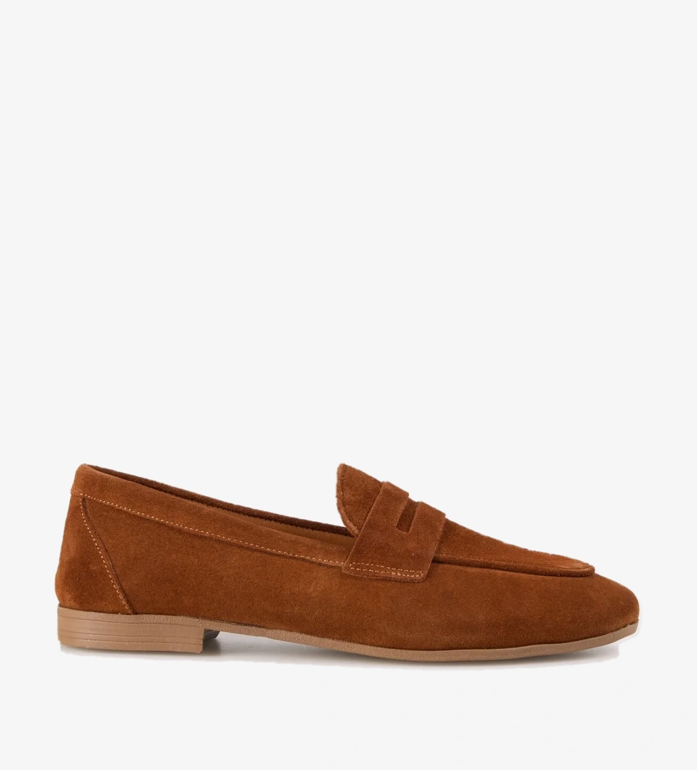 Taba Kadın Süet Loafer BURY - Görsel 1