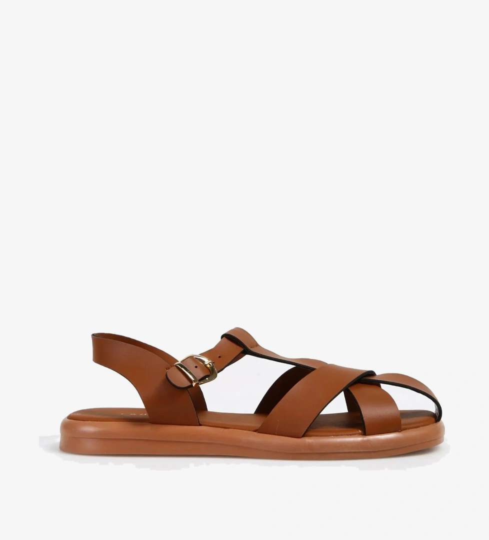 Fabrika Taba Kadın Deri Sandalet CHIRAN model görseli