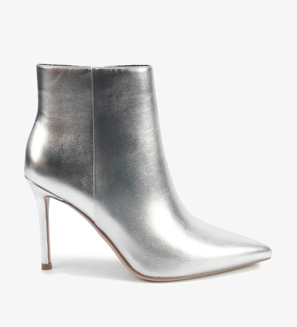 JULES2 5PR Gümüş Kadın Topuklu Bot - Görsel 1